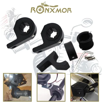 Зажимы для светодиодных фар мотоцикла RONXMOR, Кронштейны, Комплект для крепления трубок для прожекторов, противотуманных фар, аксессуары для мото