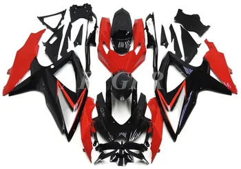 Новый Комплект мотоциклетных обтекателей из АБС-пластика, пригодный для Suzuki GSXR600 GSXR750 K8 2008 2009 2010 08 09 10 На Заказ, Черный, Красный