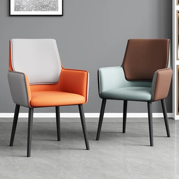 Дизайнерский обеденный стул с черными ножками, Роскошный Современный кухонный стул для кафе, Столовая, Офисный дизайн, Украшение Sillas De Comedor
