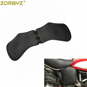 ZORBYZ 2x Мотоциклетные защитные дефлекторы из черной искусственной кожи для Harley Sportster XL883 1200 Touring
