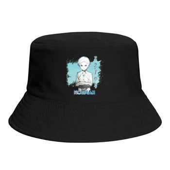Новые летние Норманнские белые шляпы-ведерки для унисекс The Promised Neverland Аниме для путешествий на открытом воздухе Складные Рыбацкие шляпы Боб