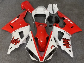 Комплект мотоциклетных обтекателей для Yamaha R1 00-01 YZF1000 2000 2001 Обтекатель красный Белый