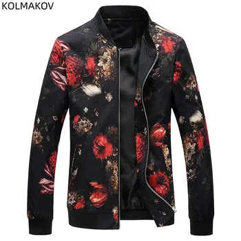2023 новый стиль, весенне-осенняя мужская повседневная куртка, мужские высококачественные удобные куртки с цветочным узором, мужские пальто большого размера M-6XL