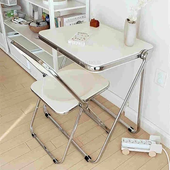 Журнальный столик Nordic из нержавеющей стали Прозрачный складной стол Ins стол из ротанга современный минималистичный офисный компьютер столы для макияжа