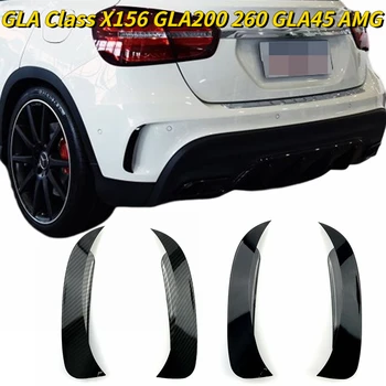 Лезвие Ветрозащитного Ножа Заднего Бампера Автомобиля Mercedes GLA Class X156 GLA200 260 GLA45 AMG 2013-2018 ABS Глянцевый Черный/Из Углеродного Волокна