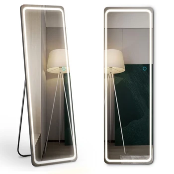 Наружное светодиодное зеркало в натуральную величину, зеркало в алюминиевой раме, можно повесить на дверь или стену