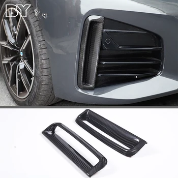 Накладка передних противотуманных фар автомобиля из настоящего углеродного волокна, рамка противотуманных фар, аксессуары для BMW 4 серии G22 G23 G26 2022