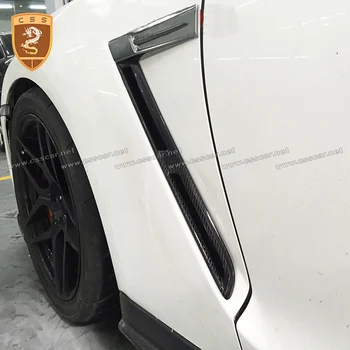 CSSYL Боковая вентиляционная крышка из настоящего углеродного волокна для Nissan R35 Обвесы Автоаксессуары Модификация автомобиля Вентиляционная крышка на крыло Стайлинг автомобиля