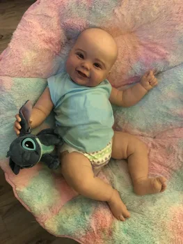Cokela 60cm Baby Reborn Новорожденный 3D-Краска Для Кожи Мягкая Силиконовая Реалистичная Кукла Игрушка для Малышей с Сосудистой Веной Dress Up Bebe