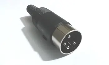 50 шт 4-контактный DIN-штекер DIN-штекер Кабельный разъем с пластиковой ручкой Новый
