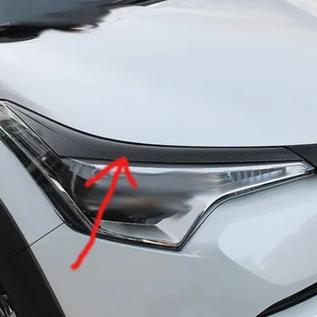 Для Toyota CHR C-HR 2016 2017 2018 2019 ABS Хромированная передняя фара, накладка для бровей, защита передних фонарей, Аксессуары