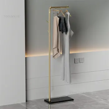 Скандинавская кованая вешалка для одежды для мебели спальни, современная минималистичная металлическая вешалка для одежды, вешалки для одежды в прихожей