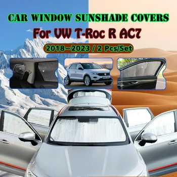 Для Volkswagen VW T-Roc R AC7 2018 ~ 2023 2019 2020 Автомобильное Окно Солнцезащитный Козырек На Лобовое Стекло УФ-Отражатель Солнцезащитный Козырек Автоаксессуары