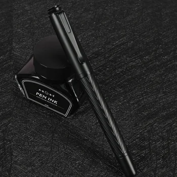 Матовая авторучка Black Forest с тонким пером классического дизайна с чернильными картриджами 3,4 мм и конвертером, канцелярские принадлежности для школы