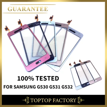 10 Шт./лот Сменный Дигитайзер для Samsung Galaxy Grand Prime Duos G530 G531 G532 Сенсорный Экран Сенсорная Панель Передняя Линза Стекло