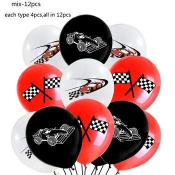 12 шт. /лот, украшение для гоночной тематической вечеринки, 12-дюймовые автомобильные колеса, латексные воздушные шары, принадлежности для вечеринки по случаю Дня рождения мальчиков
