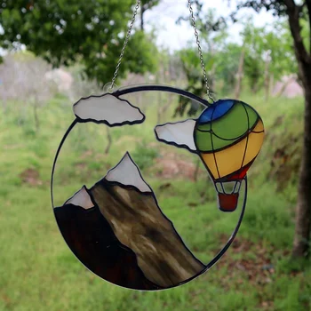 Tuoyuan Новый креативный кулон Yuanshan Hot air Balloon для наружного украшения, двустороннее прозрачное украшение для окна в наличии