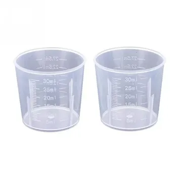 1шт 20 мл/30 мл/50 мл/250 мл Прозрачный пластиковый мерный стаканчик для измерения жидкости, кувшин для выпечки, контейнер для кухонных измерительных инструментов, чашка