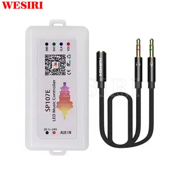 SP107E Музыкальный светодиодный контроллер WIFI Bluetooth Pixel IC SPI по телефону APP для WS2812 SK6812 SK9822 RGBW APA102 LPD8806 Strip DC5-24V