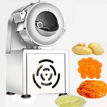 Электрическая измельчающая машина для нарезки овощей, многофункциональная коммерческая машина для измельчения продуктов, нарезанных картофельным пюре, морковным ломтиком.