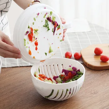 Легкая чаша для нарезки салатов из фруктов и овощей, многофункциональное кухонное ситечко, держатель для хранения фильтра