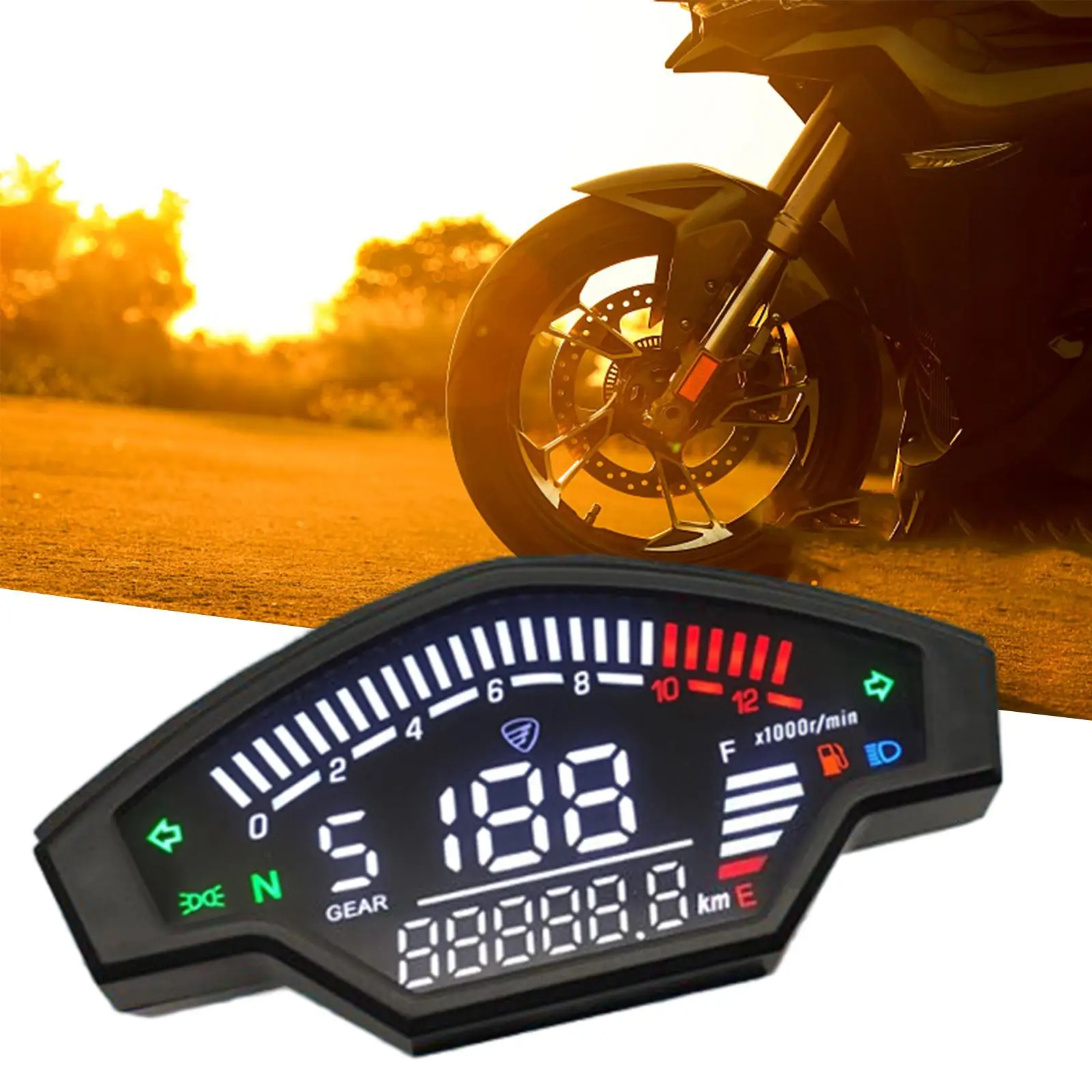 ЖК-цифровой дисплей спидометра мотоцикла Простота установки Мотоцикл