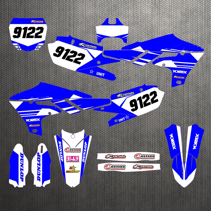 Наклейка на Обтекатель мотоцикла графические Наклейки Фоновые наборы Для Yamaha YZ250FX 2020 2021 2022 2023 для YZ250F YZF250 2019-22 2023