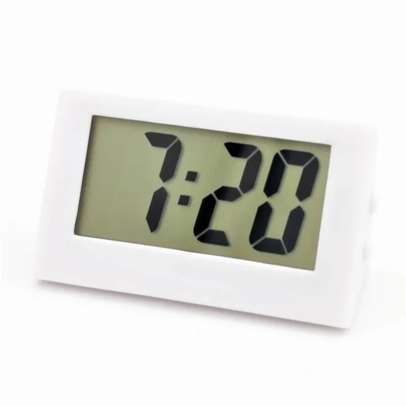Мини-ЖК-цифровые часы Портативные настольные электронные часы для гостиной, спальни, домашнего офиса, настольных часов с отображением времени, отключения звука