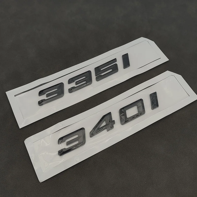 3D ABS Новые Глянцевые Черные Буквы Эмблема Багажника Значок Логотип Автомобильные Наклейки Для BMW 335i 340i F31 F30 G20 G21 G28 Аксессуары Для Надписей