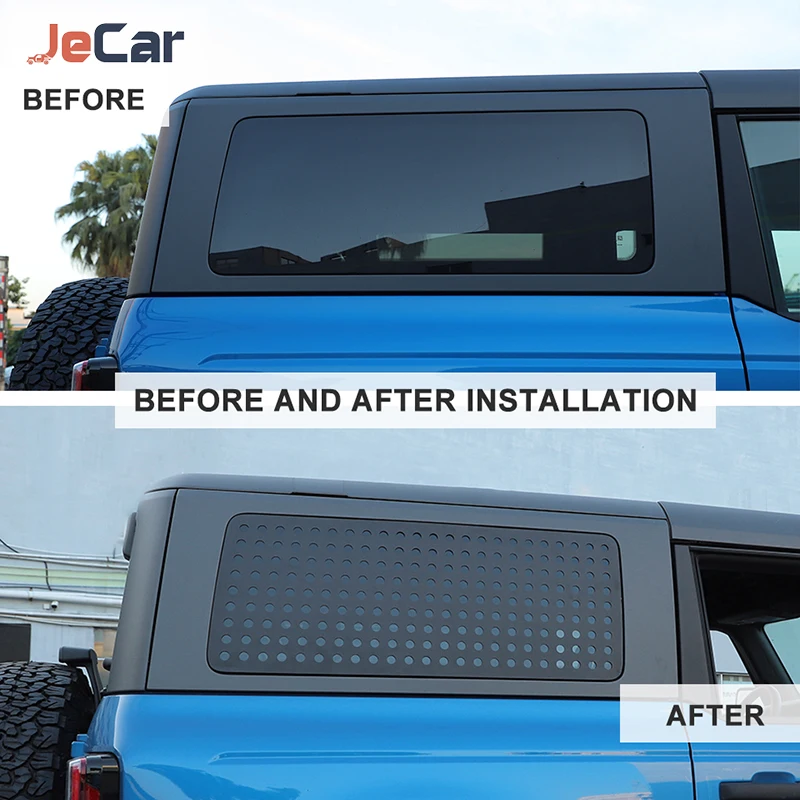 Наклейки для отделки панели заднего стекла JeCar для Ford Bronco версии 2021 Up 2/4 Двери, аксессуары для экстерьера автомобиля