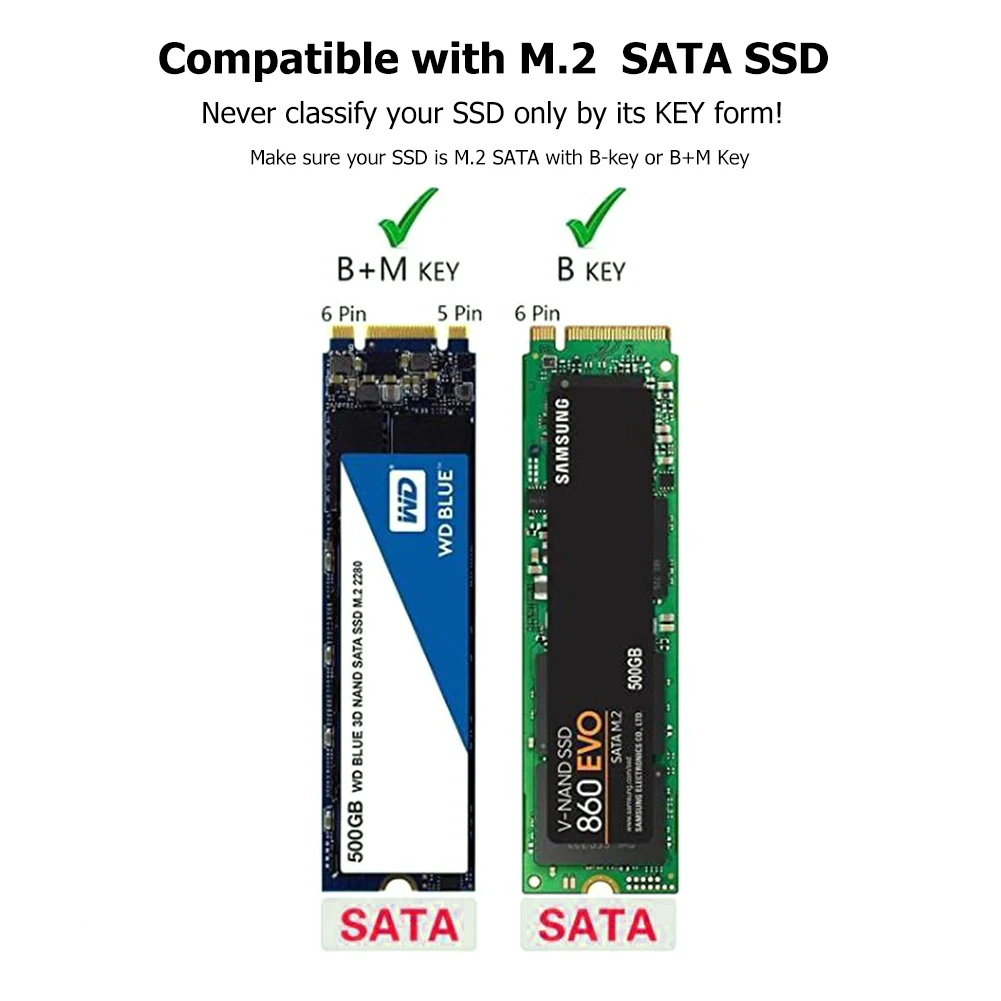 USB 3.1 к M.2 NGFF SSD Мобильный Жесткий Диск Коробка Адаптер Type C Карта Внешний Корпус Чехол для m2 SATA SSD 2230/2242/2260/2280
